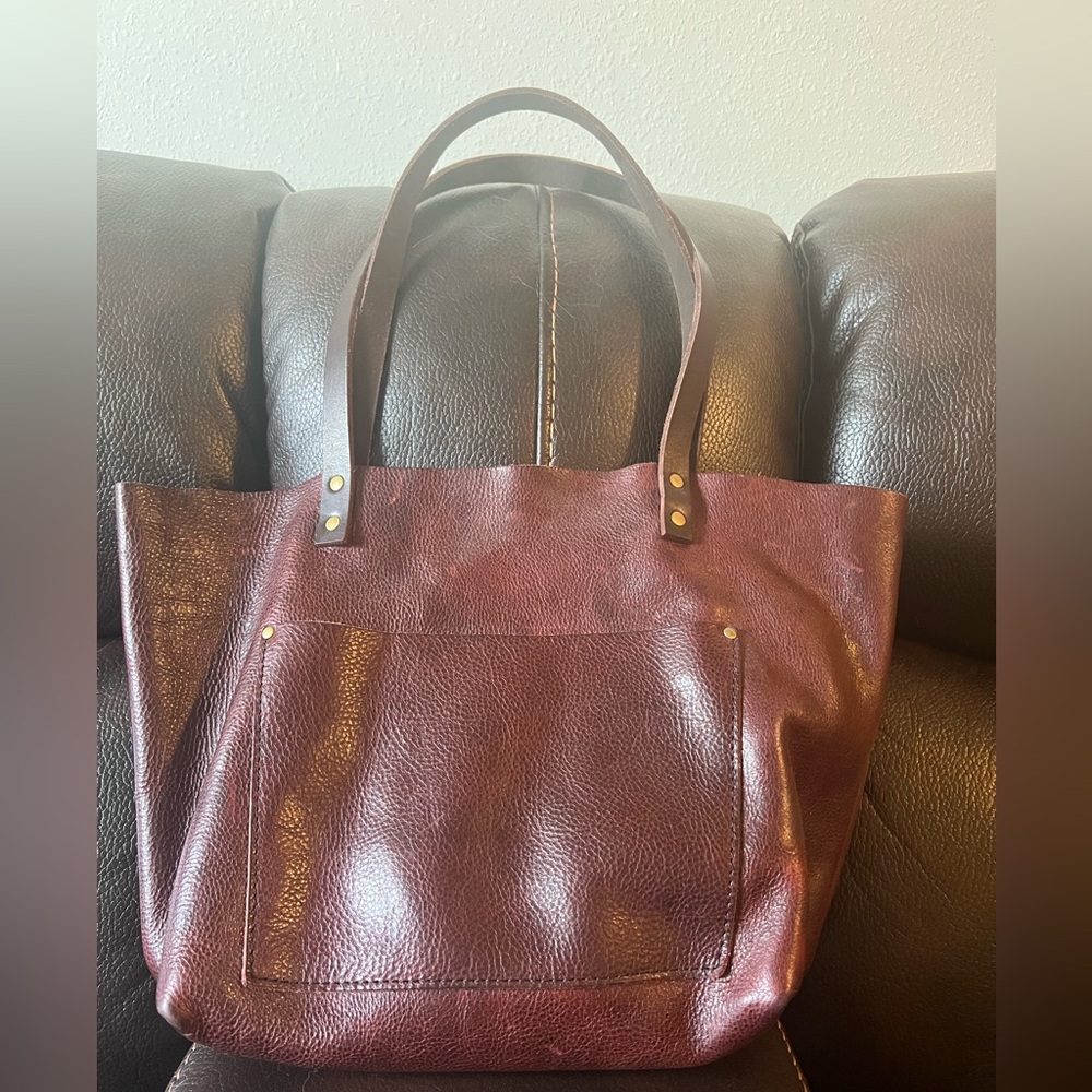 Portland Leather Almost Perfect Large Oxblood Tote Bag